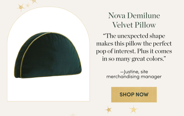 Shop Nova Demilune Velvet Pillow