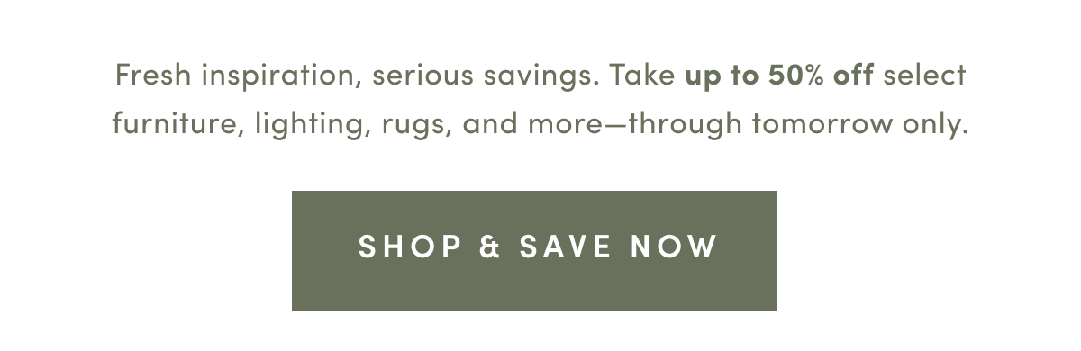 Up to 50 Percent Off Furniture Lighting and More