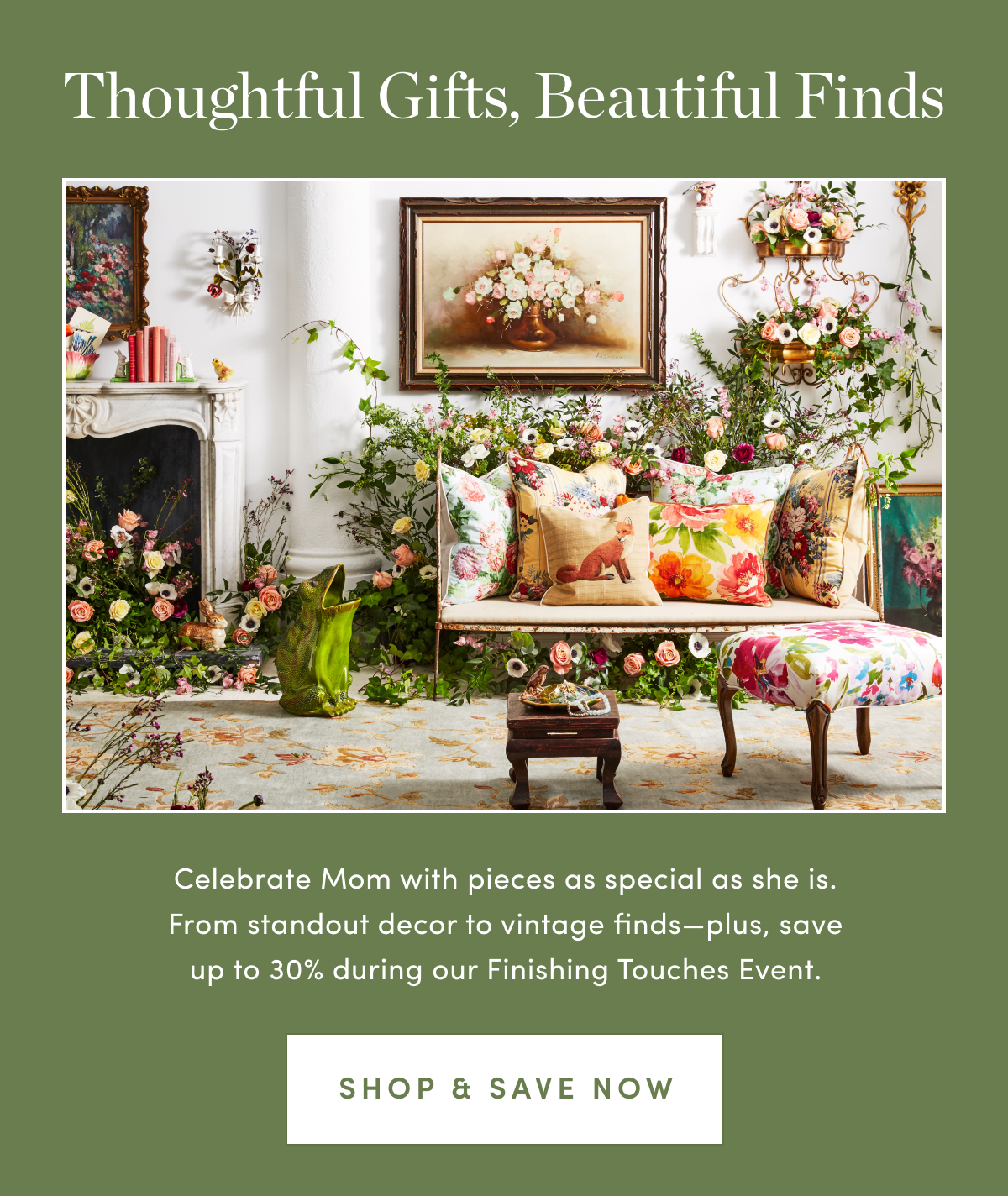 Up to 30 Percent Off Finishing Touches