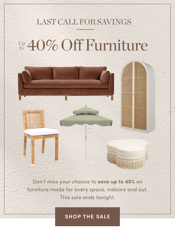 Up to 40 Percent Off Furniture