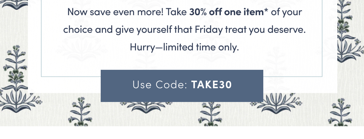 25 Percent Off One Item