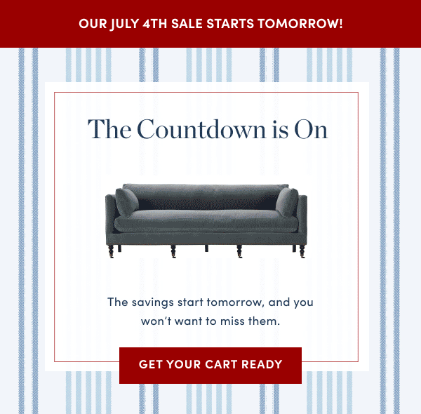 Get Your Cart Ready - July 4th Sale