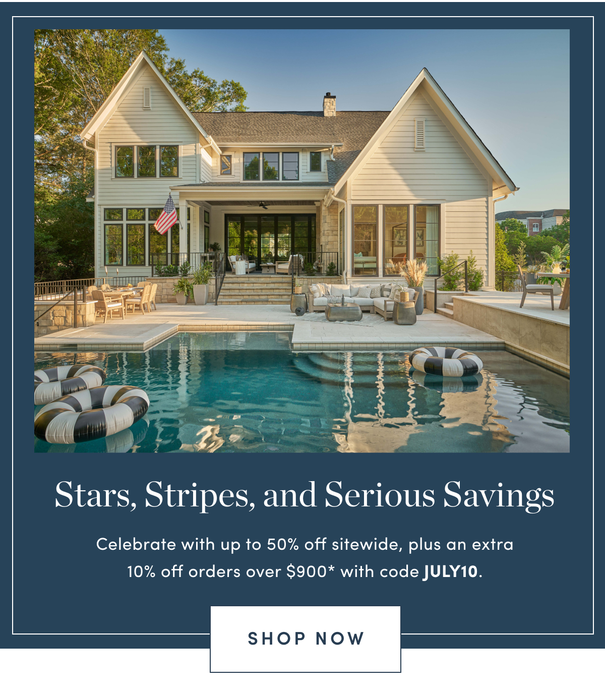 Up to 50 Percent Off Plus an Extra 10% Off Orders Over $900