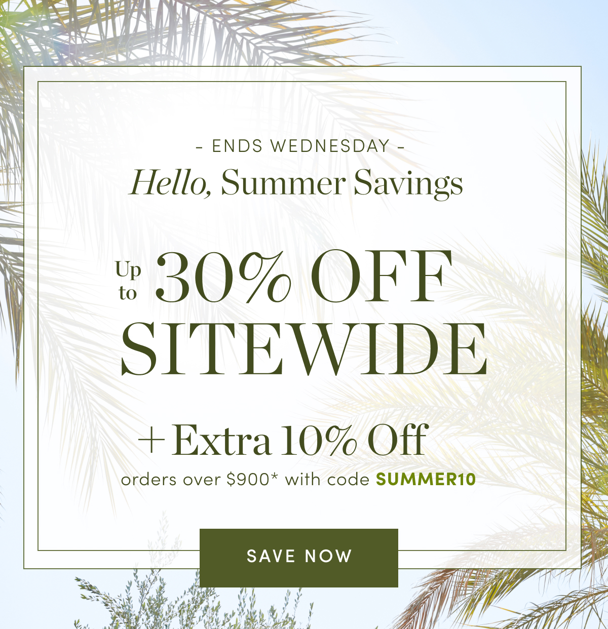 Up to 30 Percent Off Sitewide