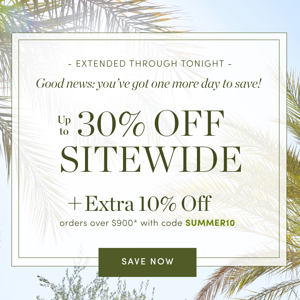 Up to 30 Percent Off Sitewide